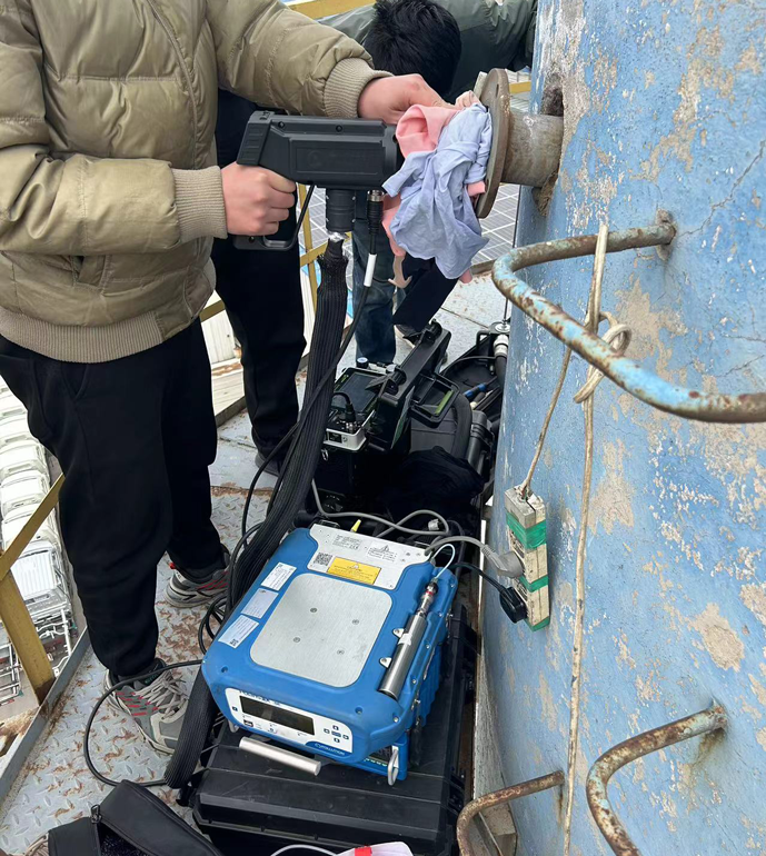 配合濰坊市站在機械公司進行非甲烷總烴測試